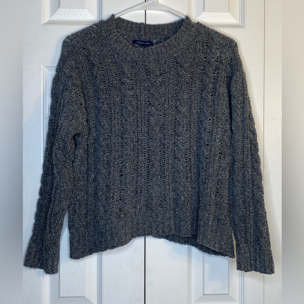 Women's Juniors American Eagle Sweater Knit Cropped Mock Neck Long Sleeve Sz XS